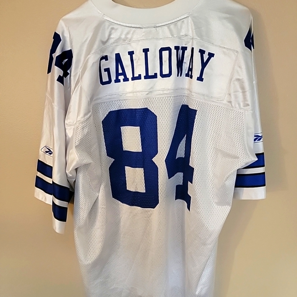 #84 Joey Galloway Dallas Cowboys Away White Reebok NFL Equipment Jersey. Mens XL